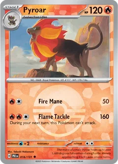 Pyroar Poke ball Holo 16